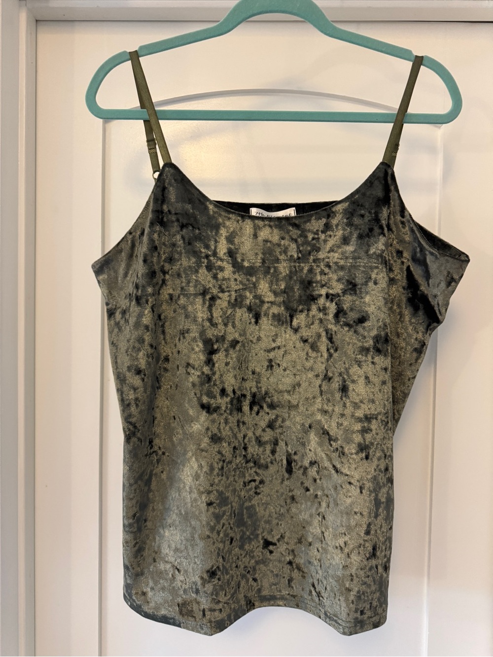 Element Olive Green Velvet Cami Top